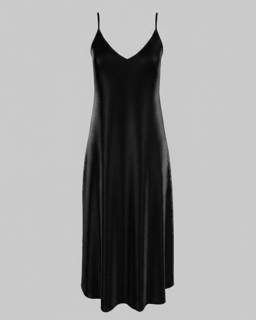 Black Slip Dress Maxi