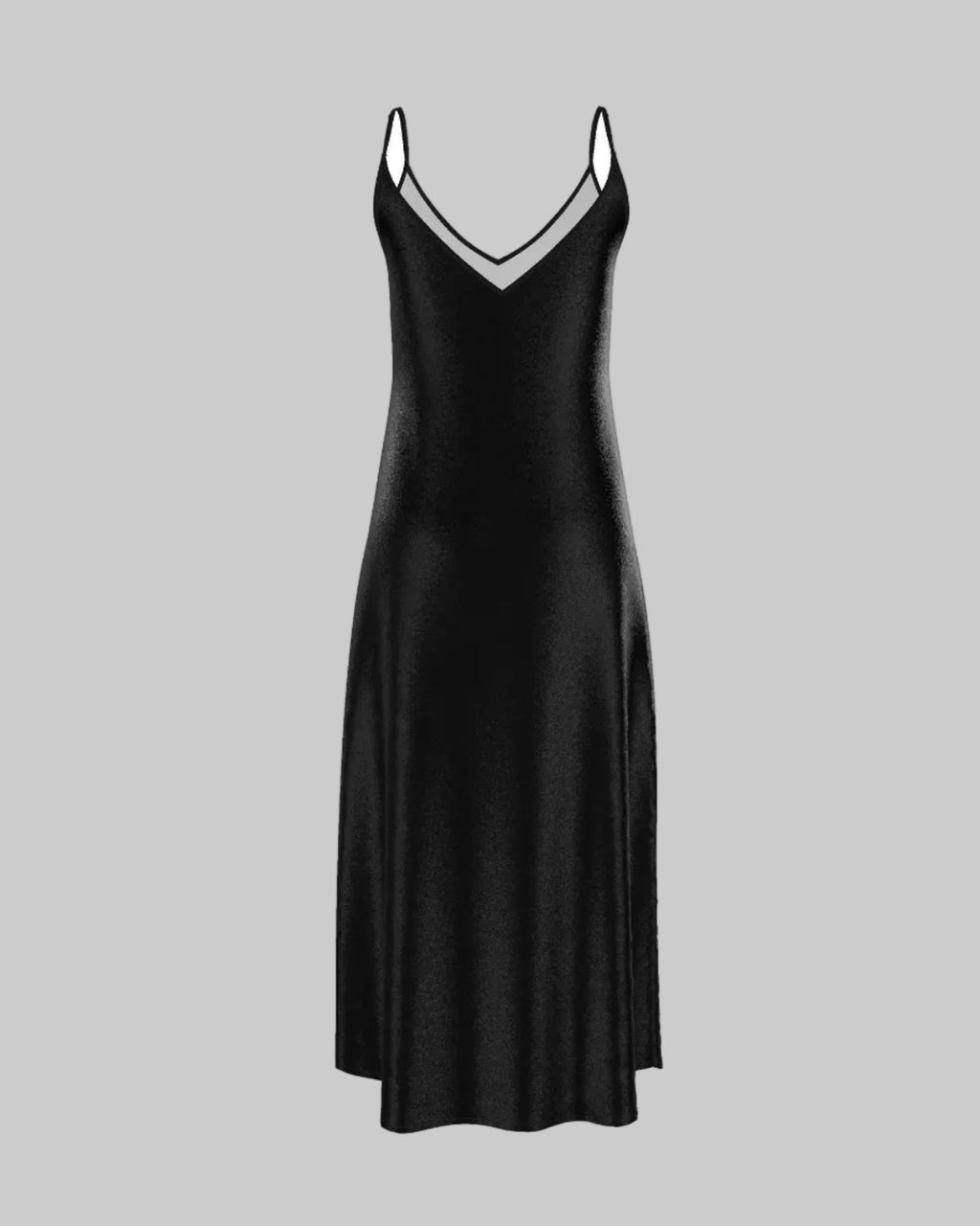 Black Slip Dress Maxi