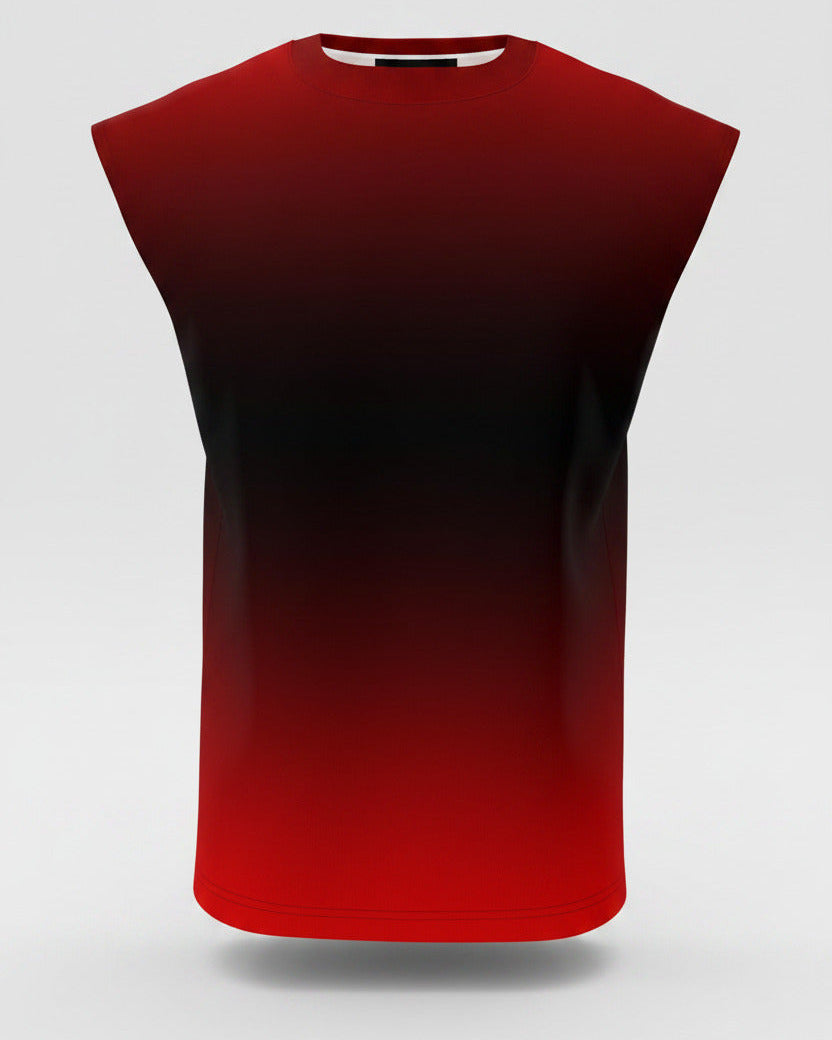 Men's Sleeveless T-Shirt Red Gradient