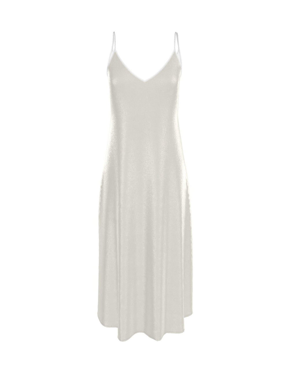 NimiaN Pearl Veil Pure Silk Maxi Slip Dress