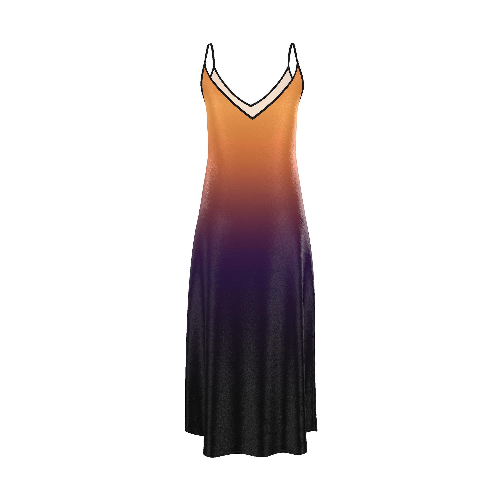 NimiaN Nocturna Pure Silk Maxi Slip Dress