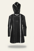 NimiaN White Stripes Hooded Rain Mac