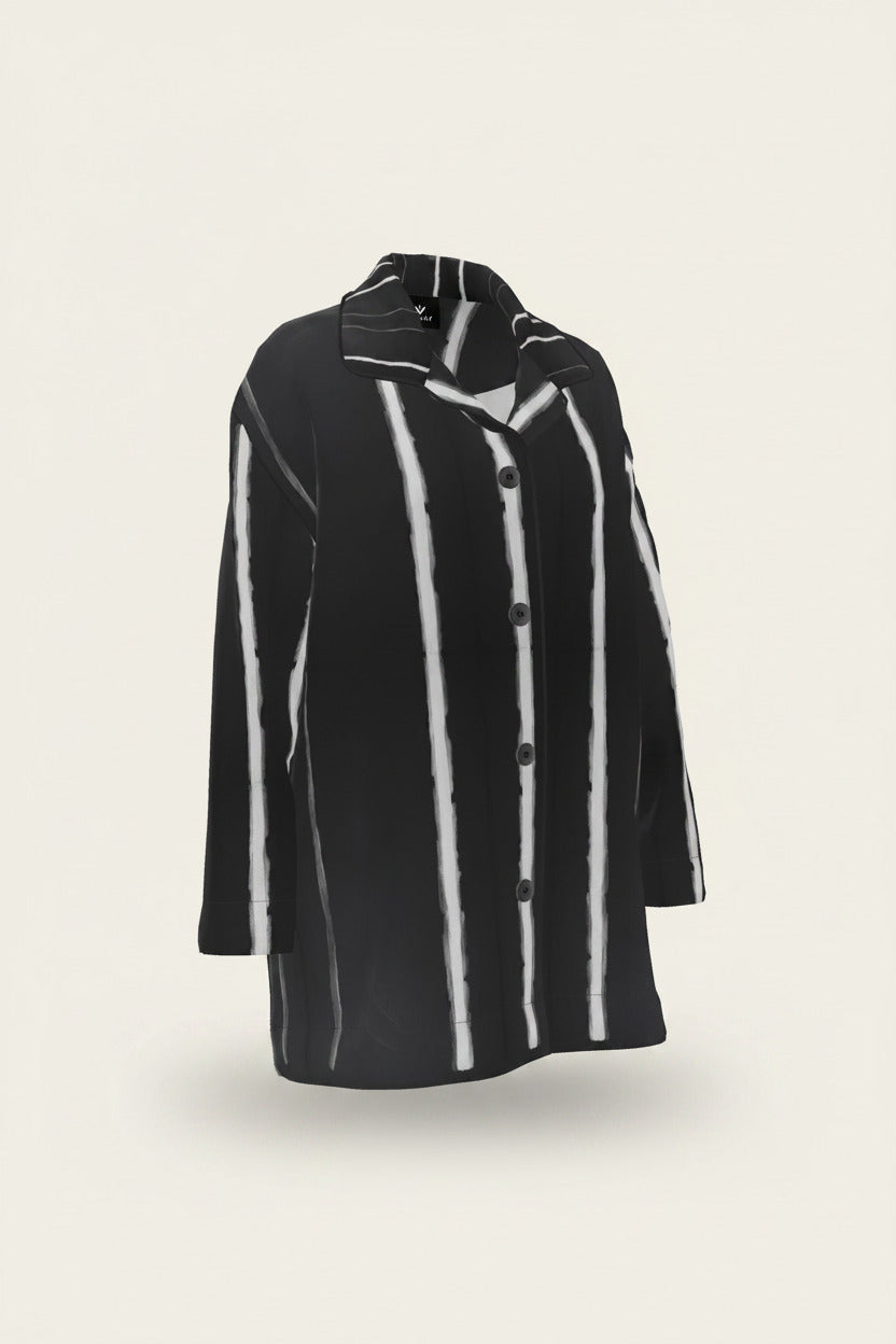 NimiaN Nocturna Striped Luxury Pyjama Shirt