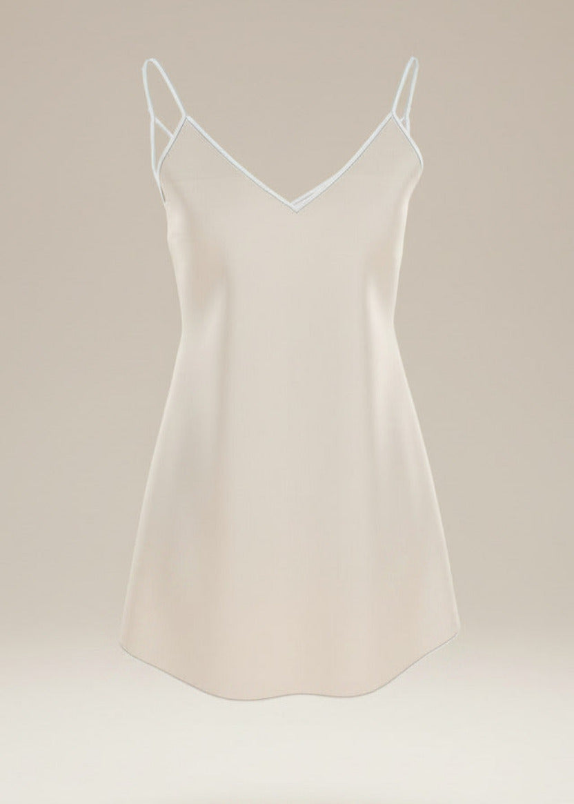 Pearl Veil Mini Slip Dress