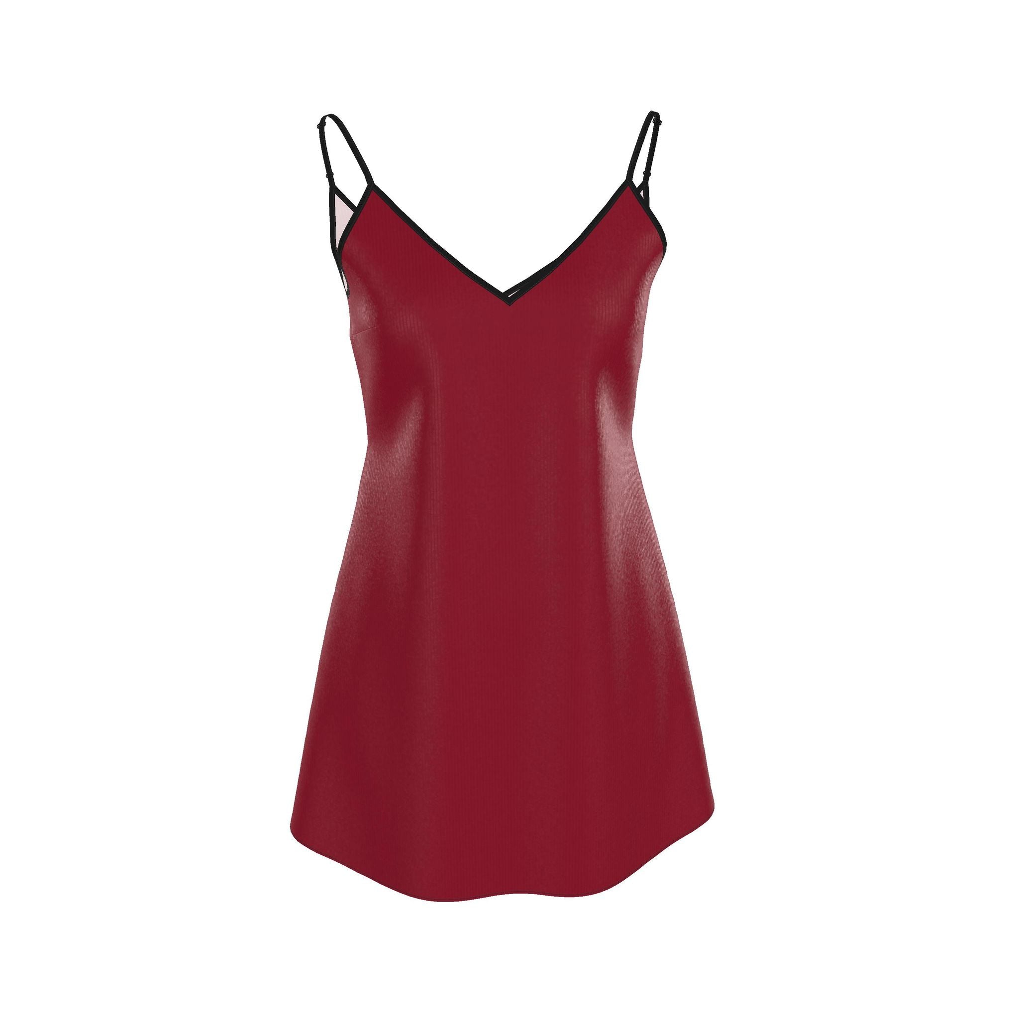 Crimson Veil Mini Slip Dress