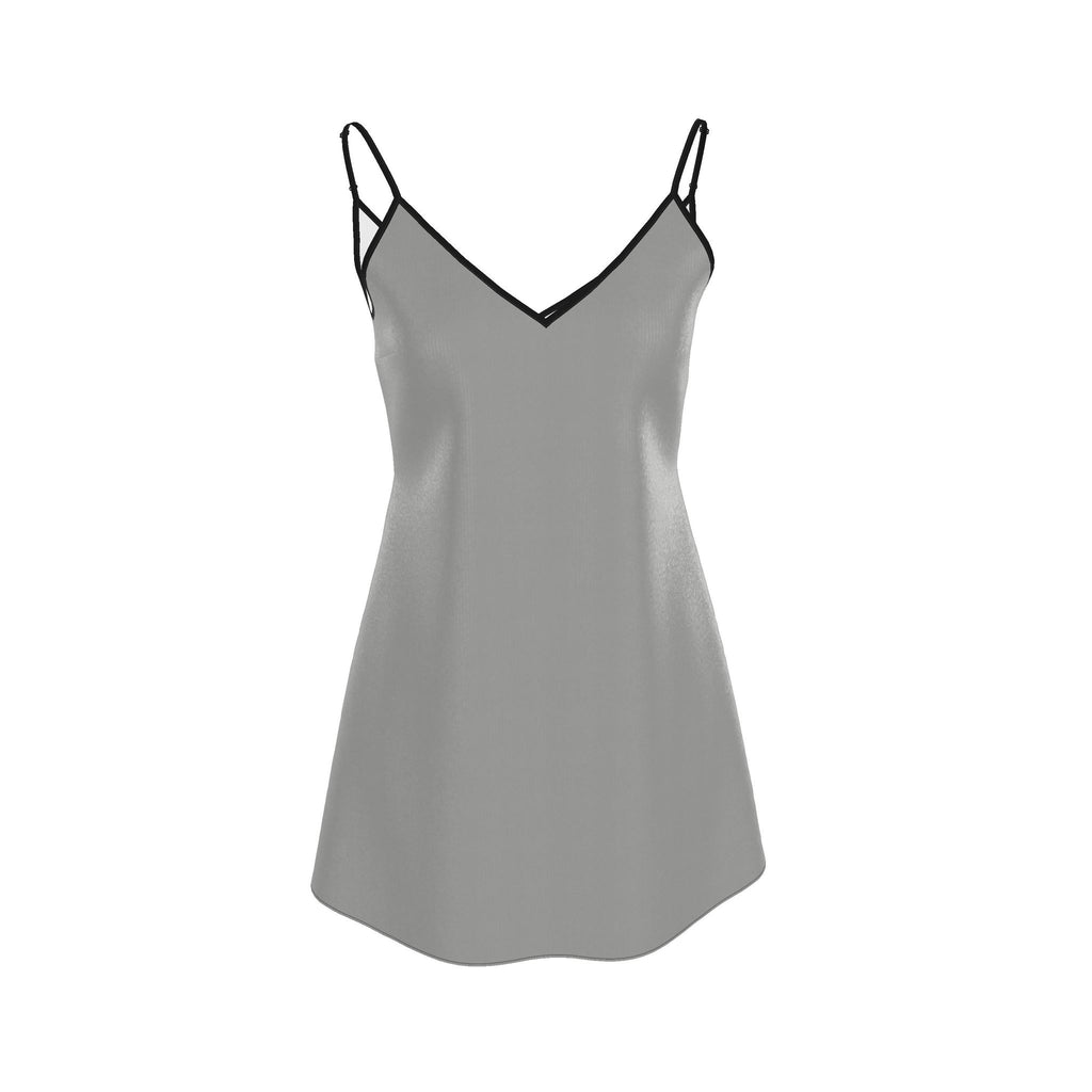 Silver Veil Mini Slip Dress