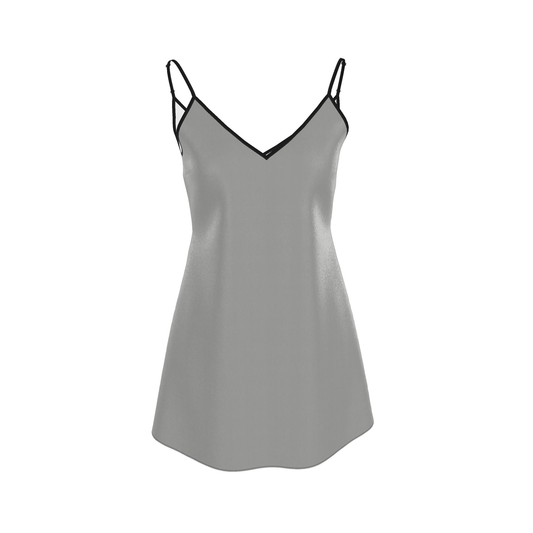 Silver Veil Mini Slip Dress