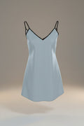 Azure Veil Mini Slip Dress