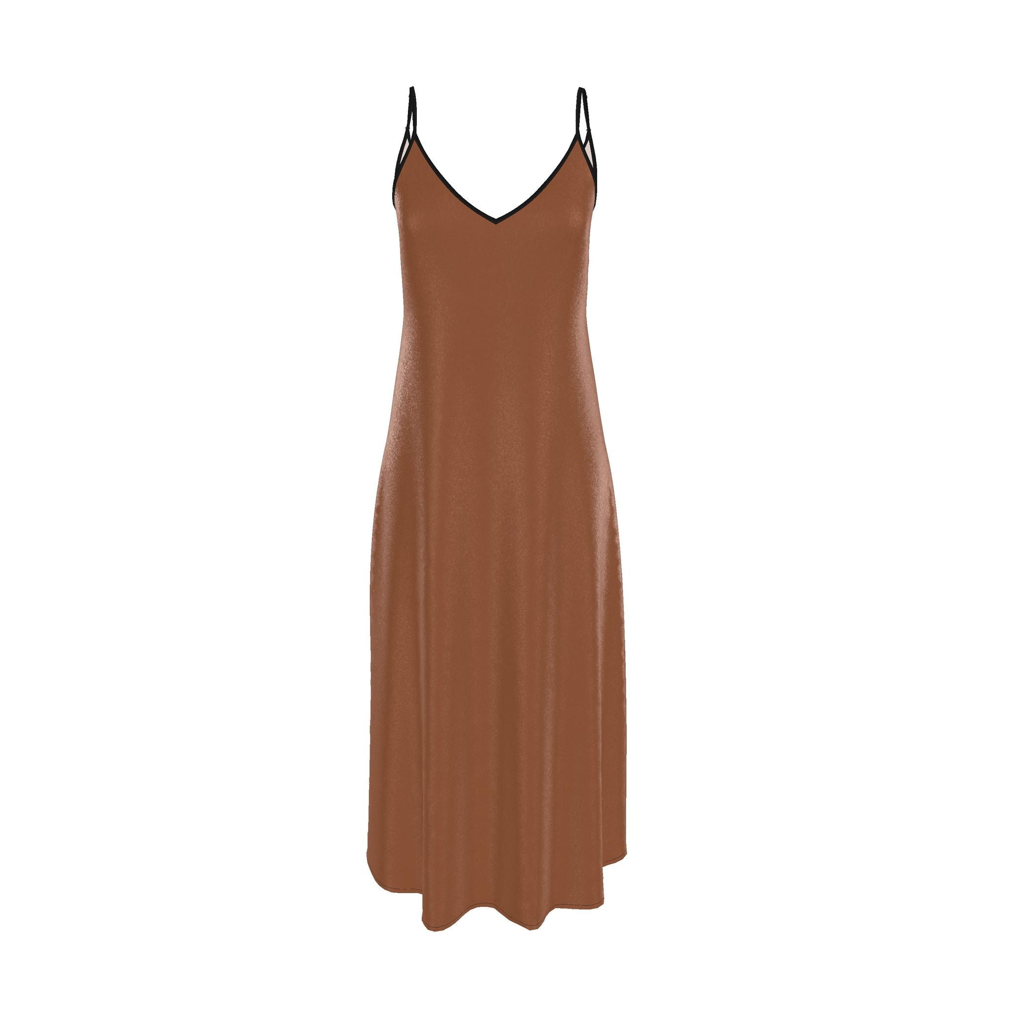 Ember Veil Maxi Slip Dress