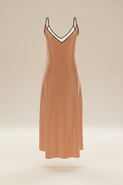 Ember Veil Maxi Slip Dress
