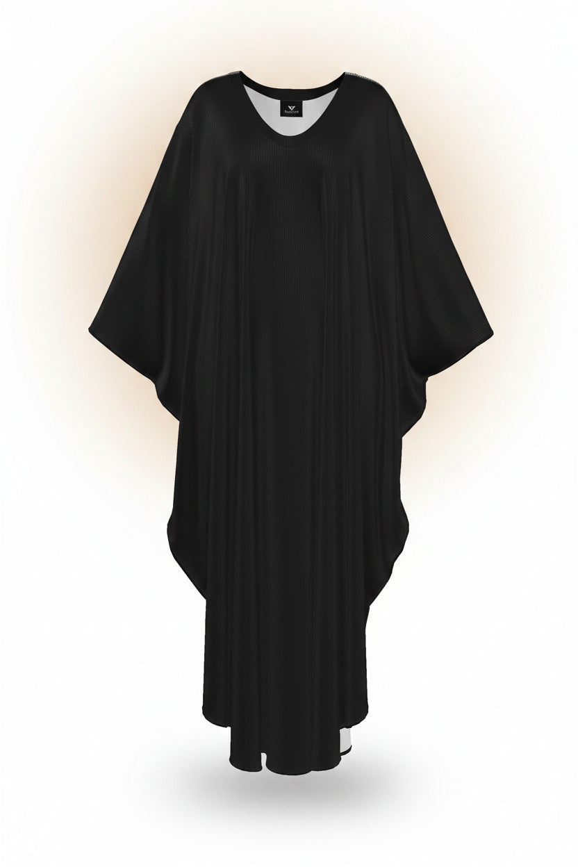 NimiaN Marmora Noctis Black Silk Kaftan