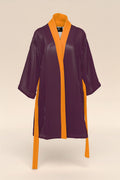 NimiaN Vespera Plum & Amber Belted Robe