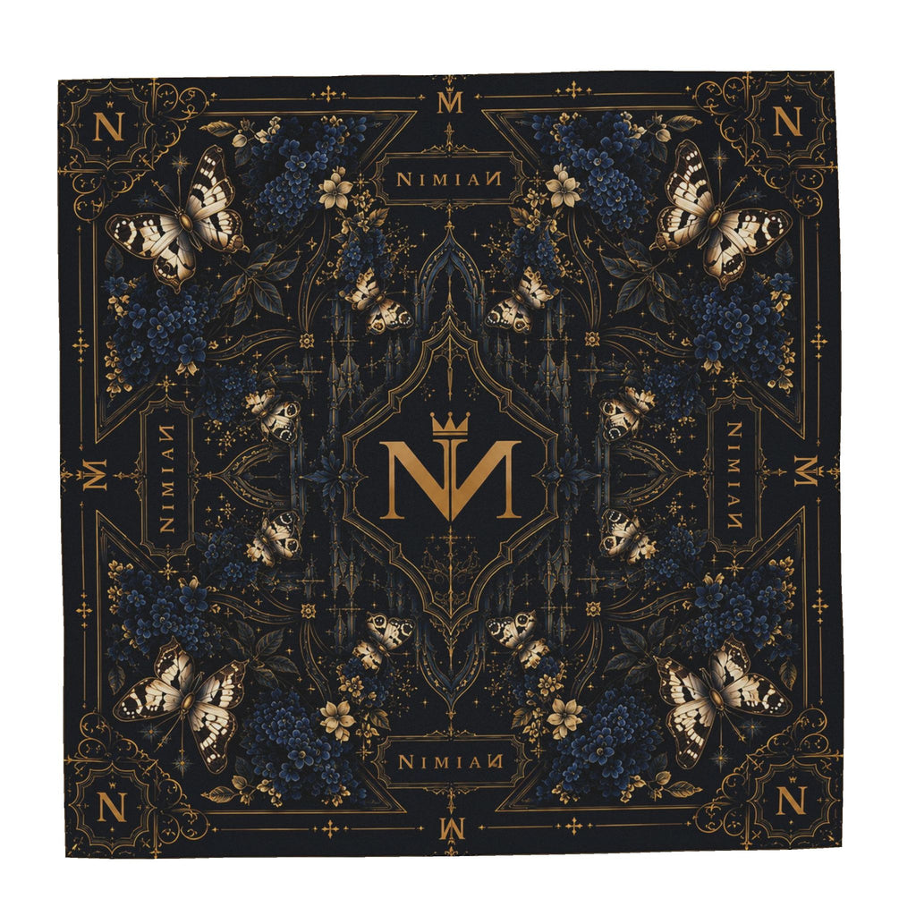 NimiaN Midnight Aurelia Butterfly Silk Scarf