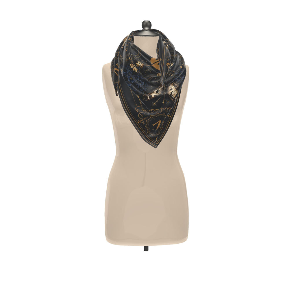 NimiaN Midnight Aurelia Butterfly Silk Scarf