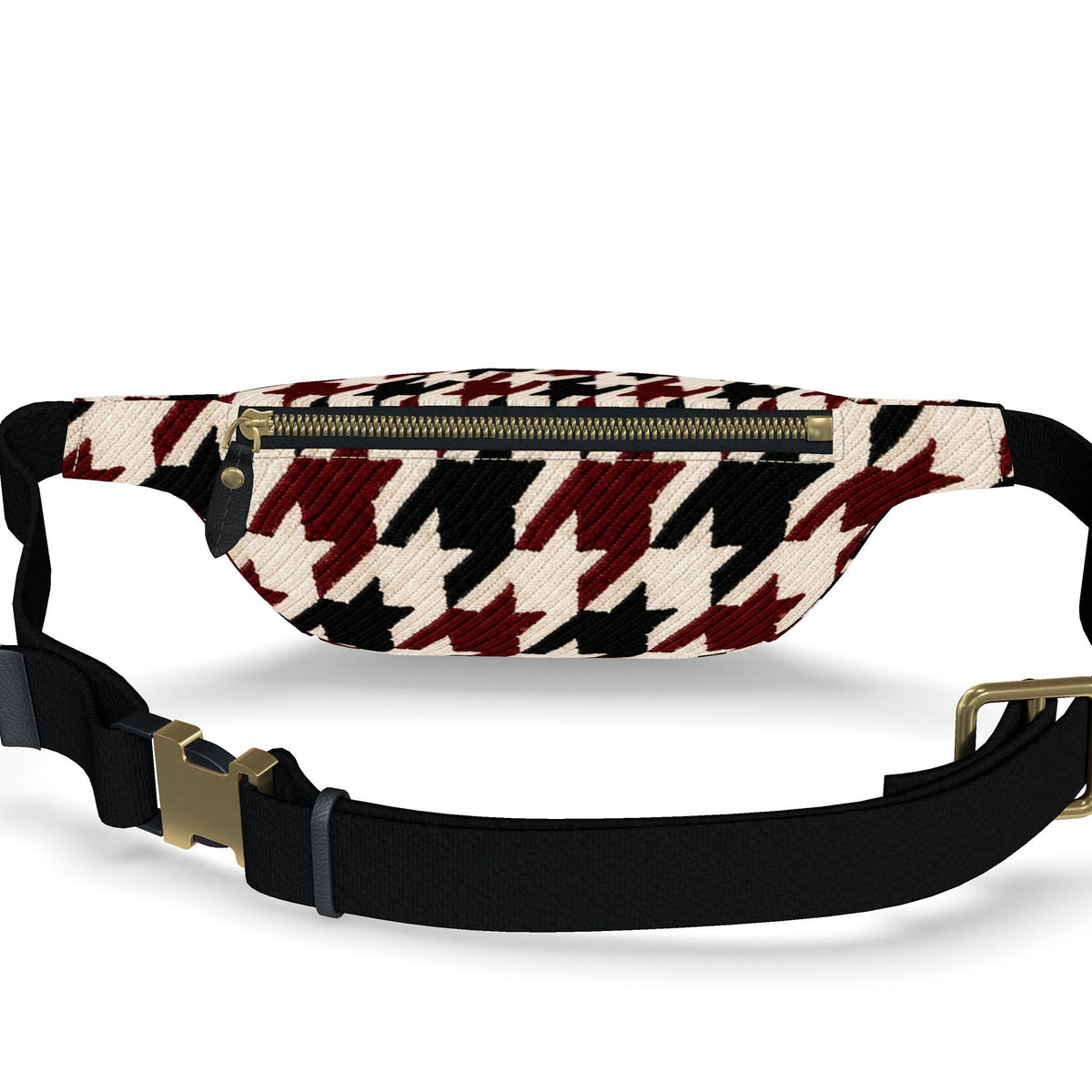 NIMIAN Noctis Houndstooth Nappa Leather Belt Bag