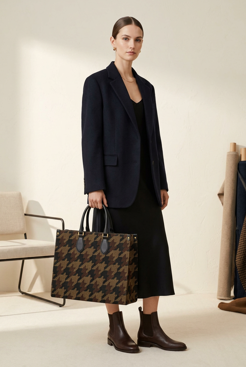 NIMIAN Umbra Terrain Nappa Leather Shopper Bag