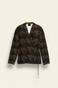 NIMIAN Umbra Terrain Crushed Velour Wrap Blazer