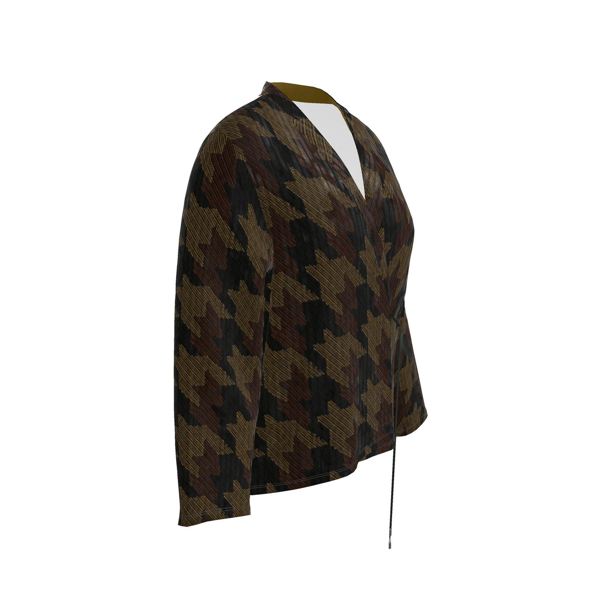 NIMIAN Umbra Terrain Crushed Velour Wrap Blazer