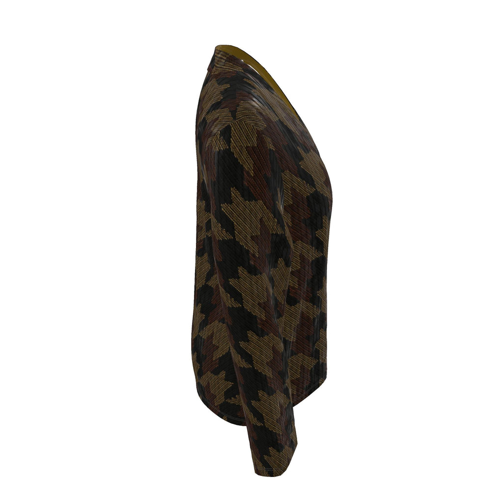 NIMIAN Umbra Terrain Crushed Velour Wrap Blazer