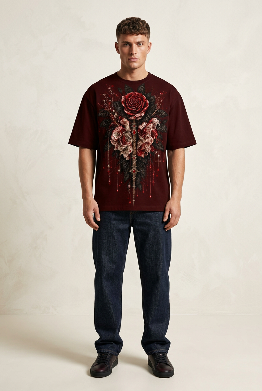NIMIAN Rosa Mortis Oversized T-Shirt