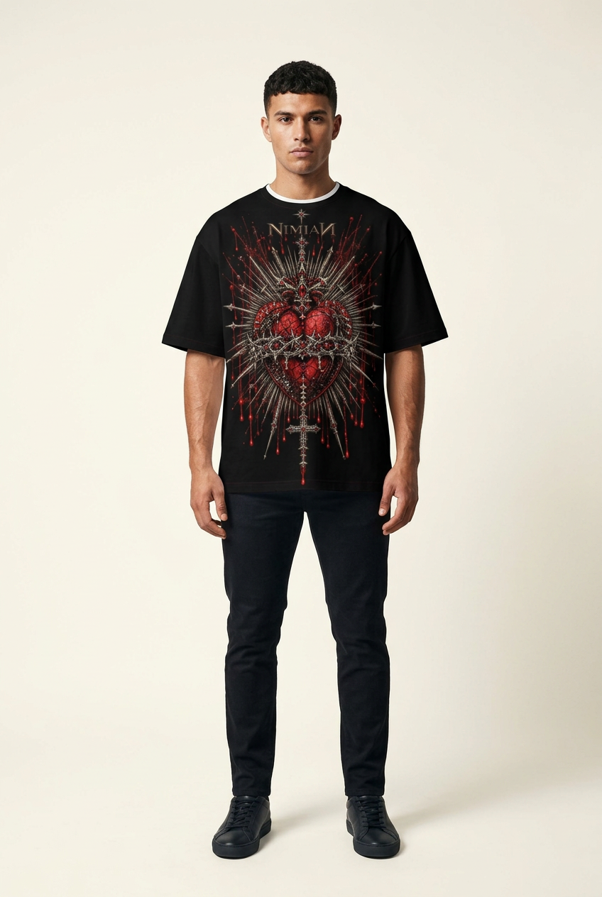 NIMIAN Cor Sacrum Noctis Oversized T-Shirt