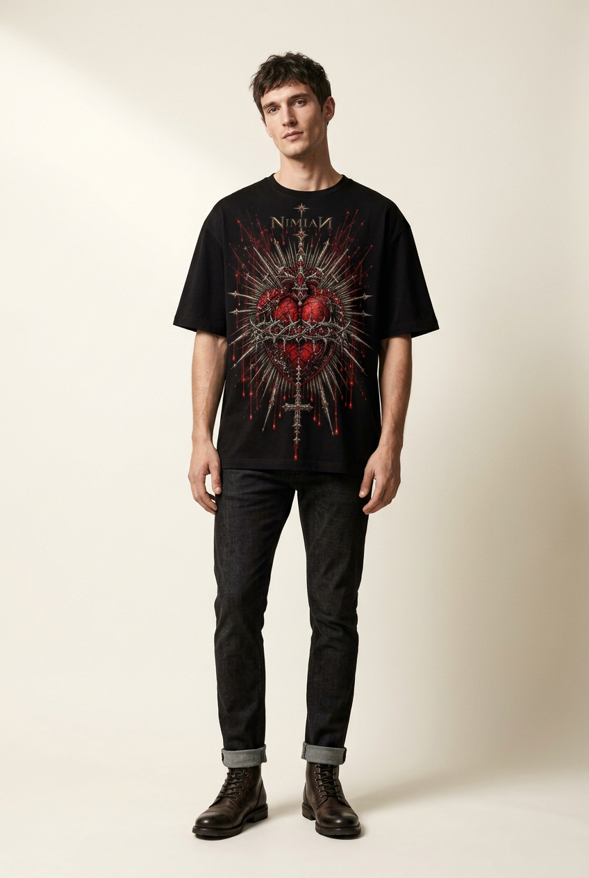 NIMIAN Cor Sacrum Noctis Oversized T-Shirt