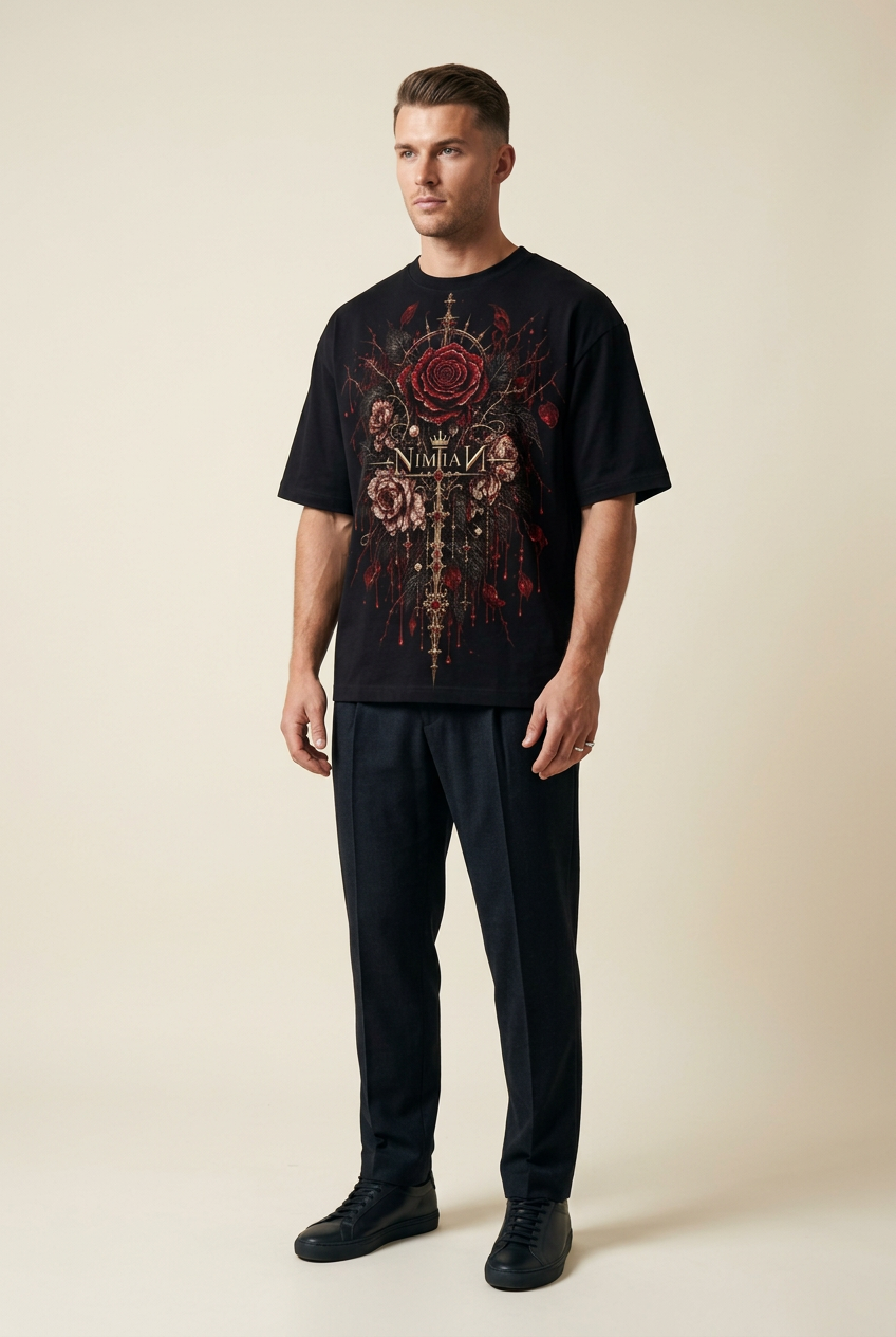 NIMIAN Rosarium Noctis Oversized T-Shirt