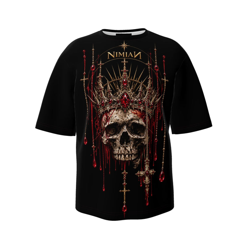 NIMIAN Crimson Crown Skull Oversized T-Shirt