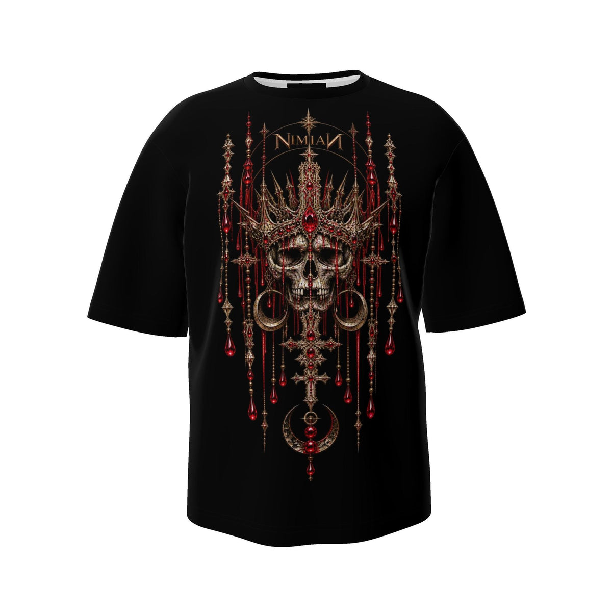 NIMIAN Crimson Relic Skull Oversized T-Shirt