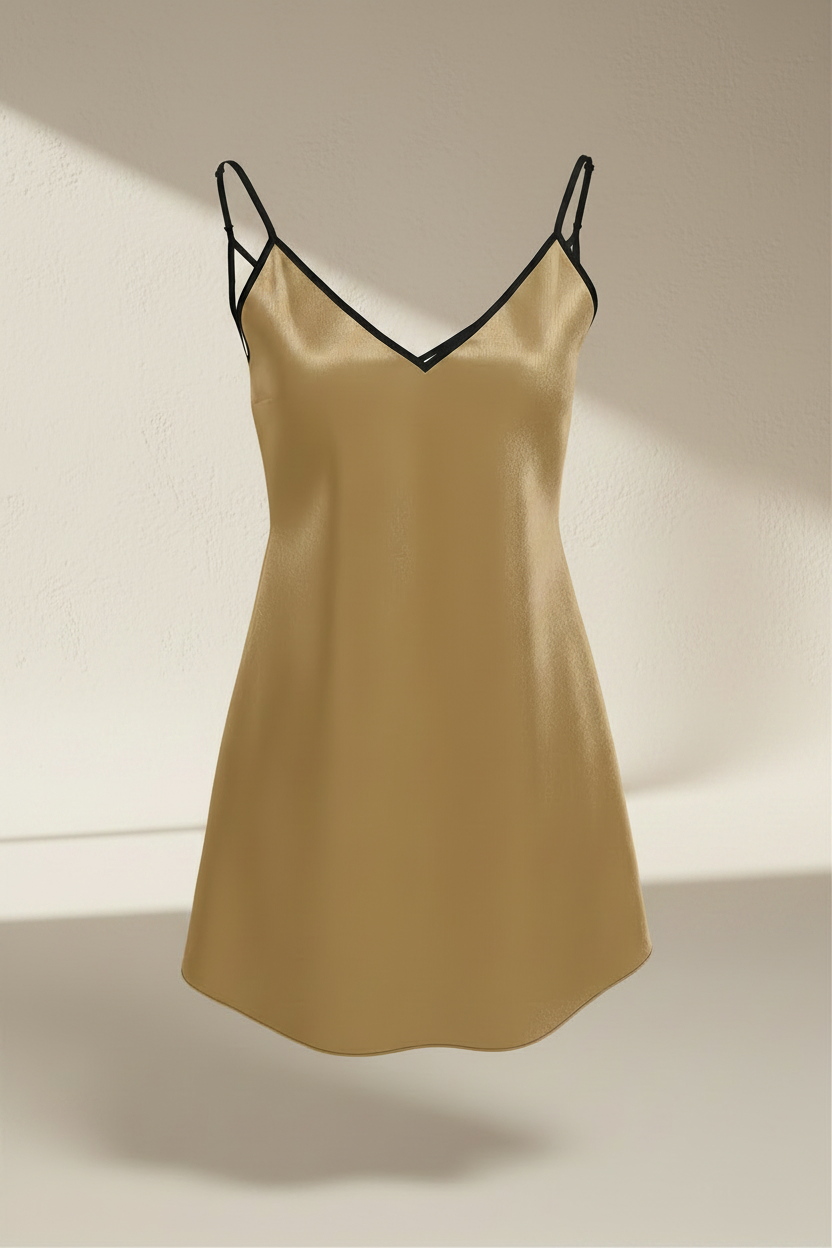 Aurelia Gold Mini Slip Dress