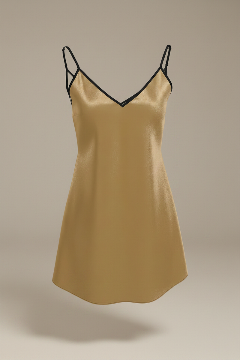 Aurelia Gold Mini Slip Dress