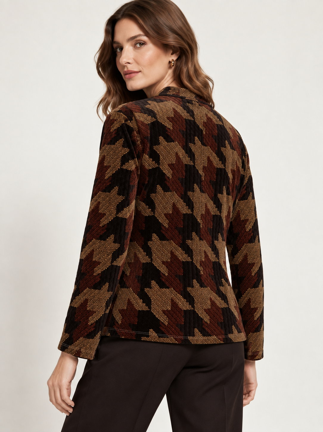 NIMIAN Umbra Terrain Crushed Velour Wrap Blazer