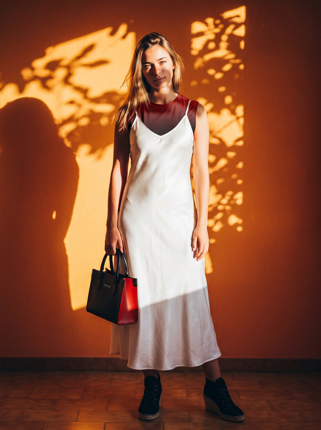 NimiaN Pearl Veil Pure Silk Maxi Slip Dress