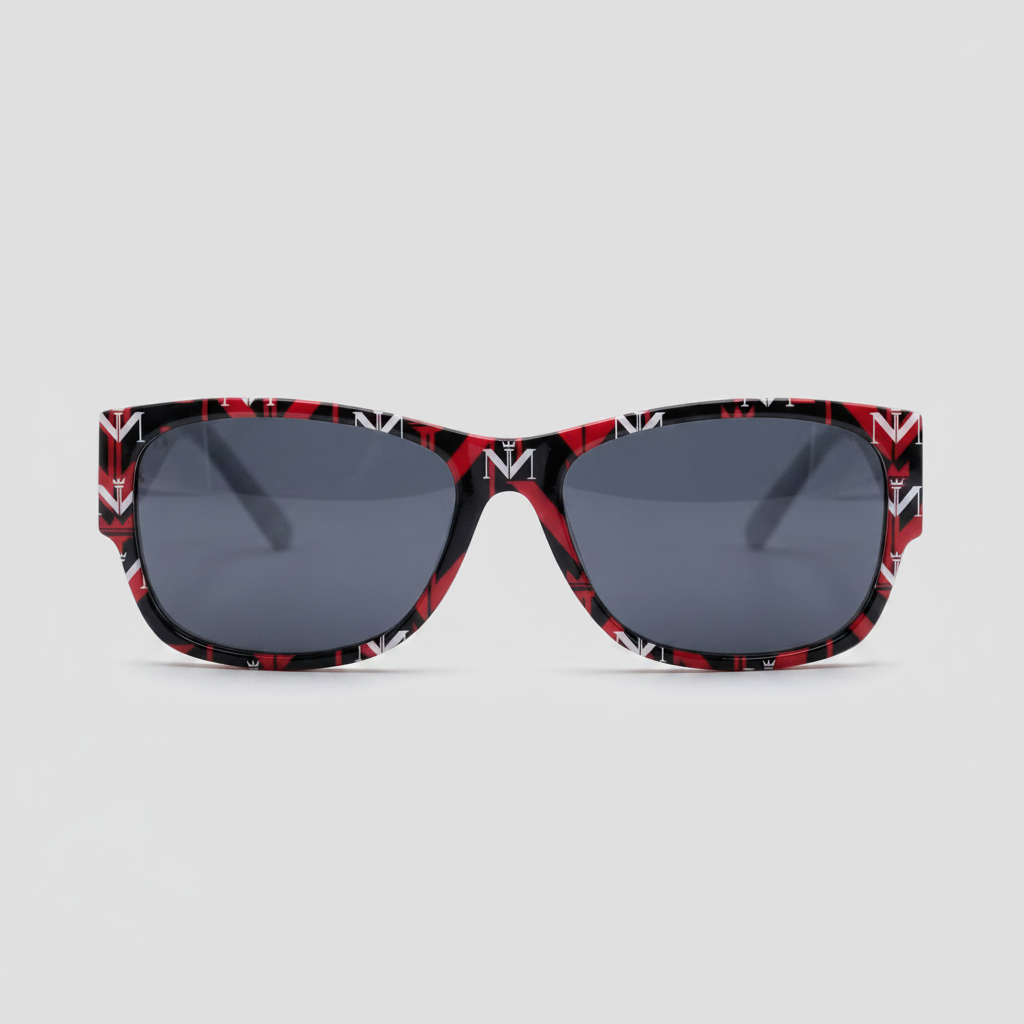Crimson Pattern Designer Sunglasses