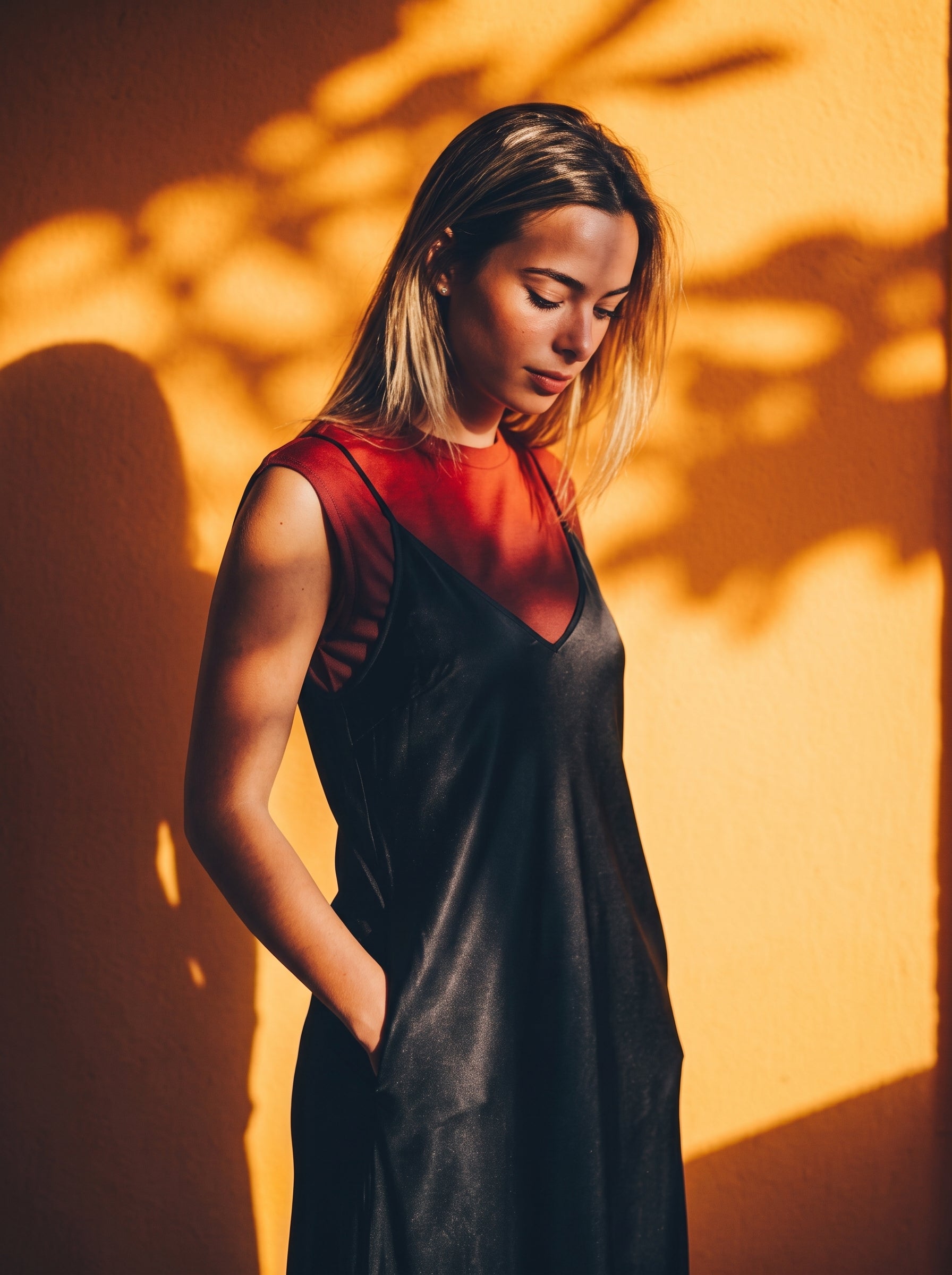 Unissex Sleeveless T-Shirt Red Gradient