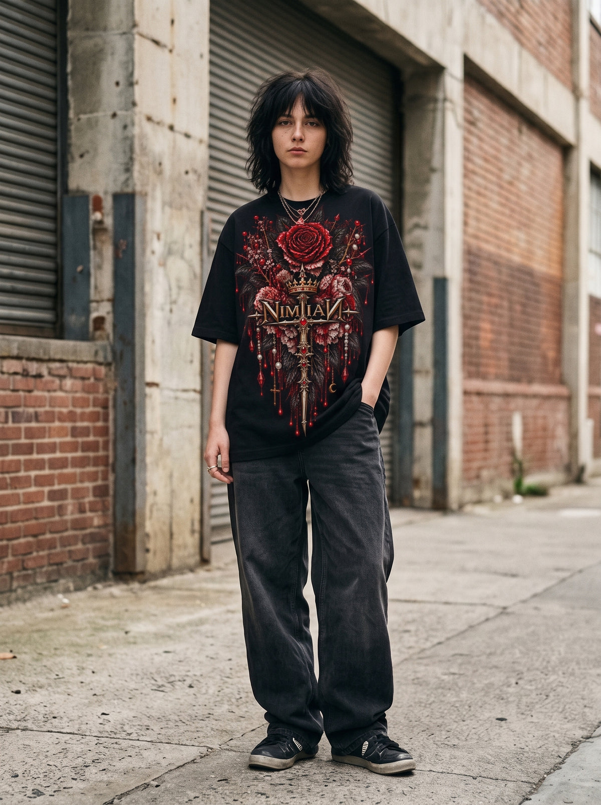 NIMIAN Rosa Imperialis Oversized T-Shirt