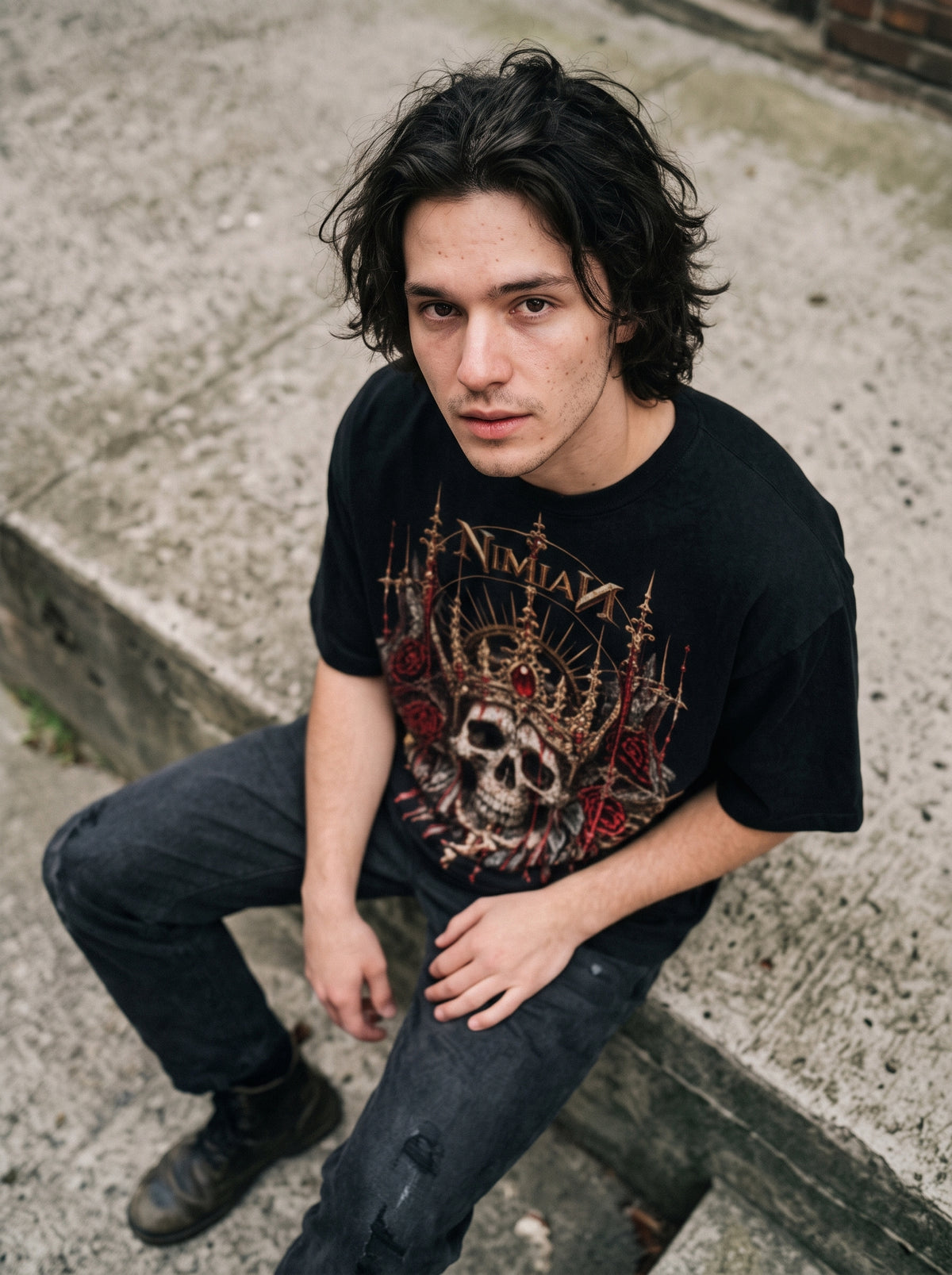NIMIAN Royal Skull Oversized T-Shirt