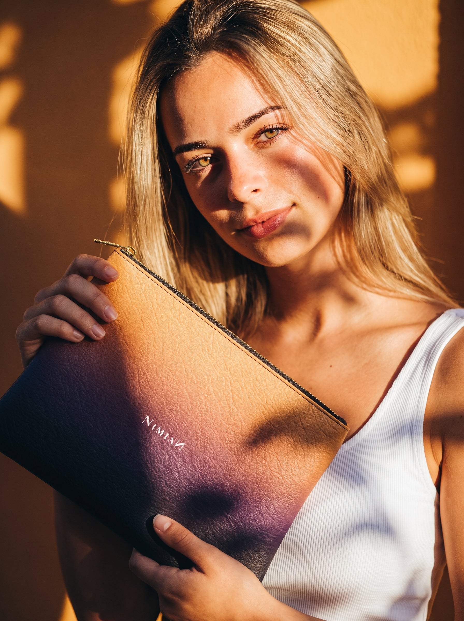 NimiaN Essentia Nappa Leather Clutch