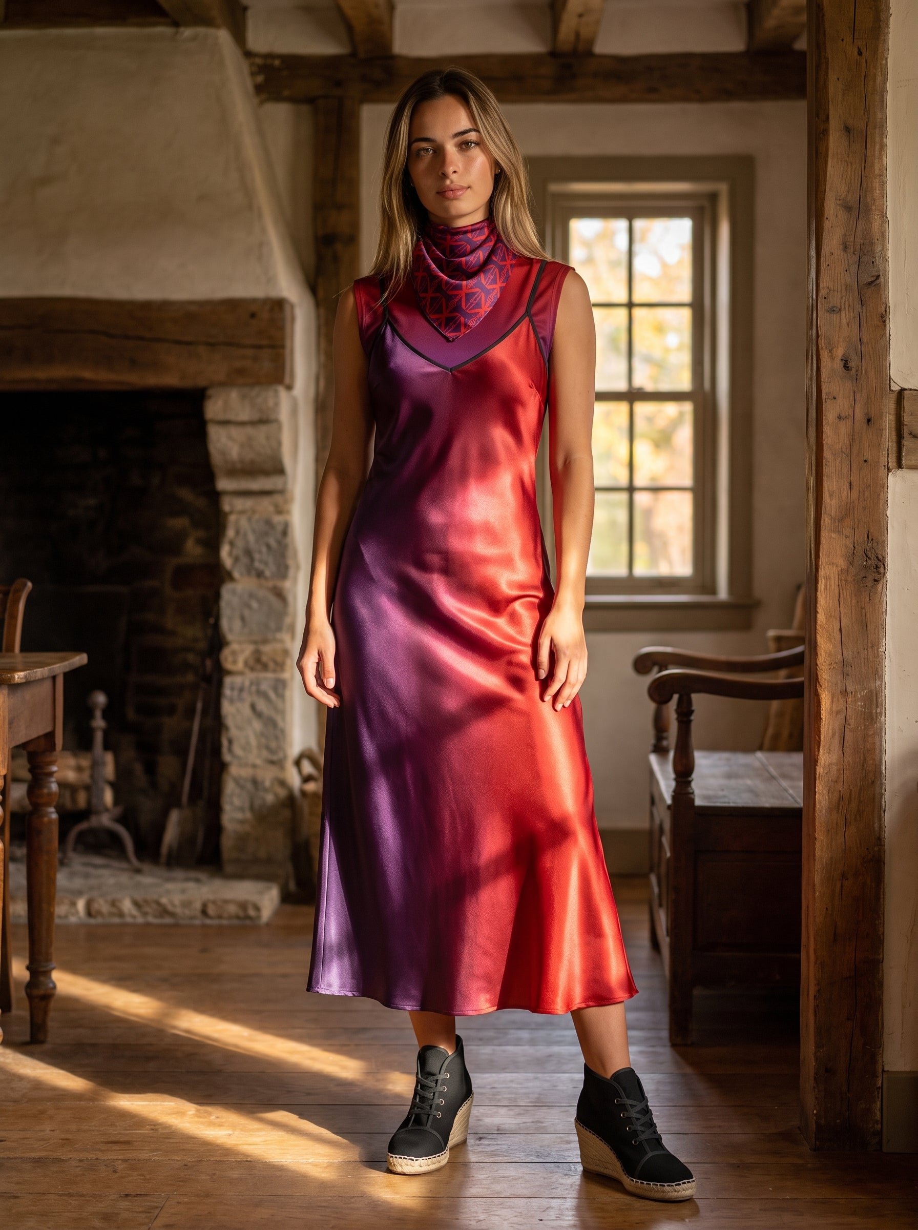 NimiaN Seraphine Pure Silk Maxi Slip Dress