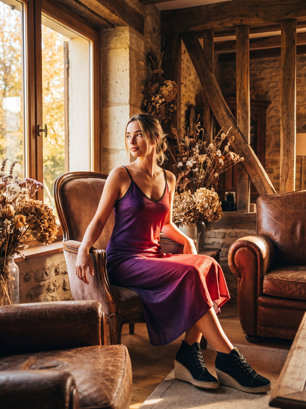 NimiaN Seraphine Pure Silk Maxi Slip Dress