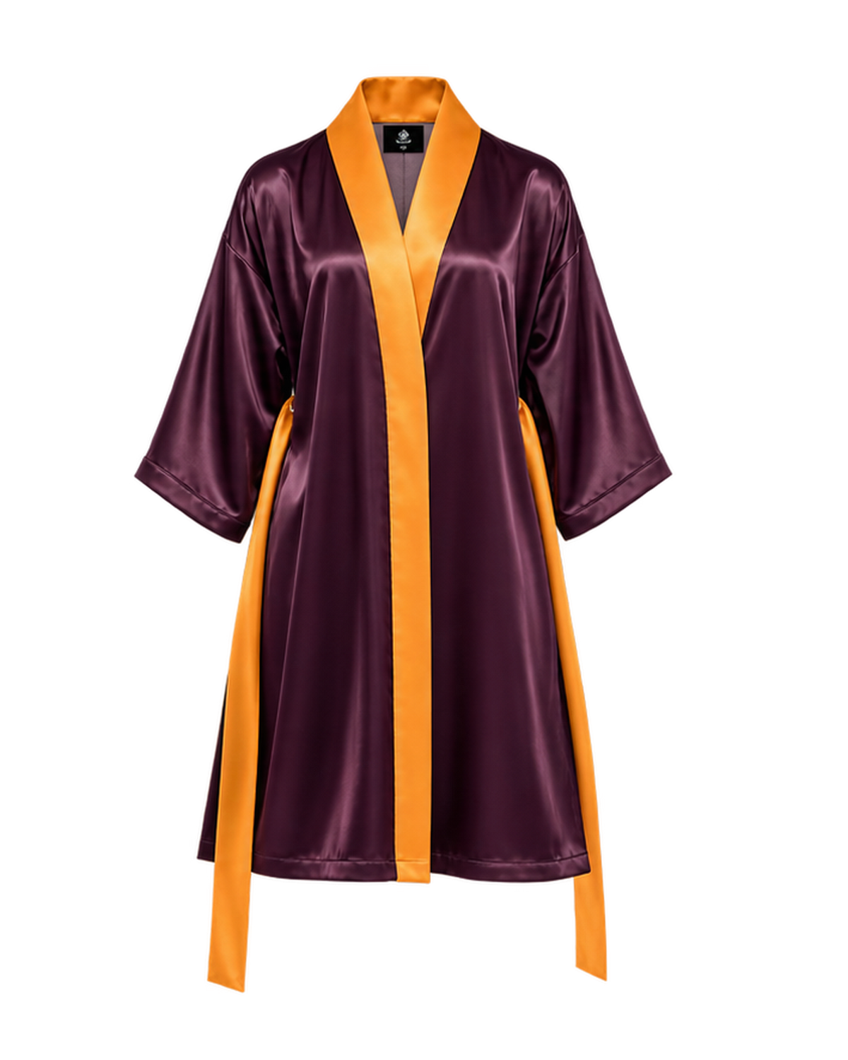 NimiaN Vespera Plum & Amber Belted Robe