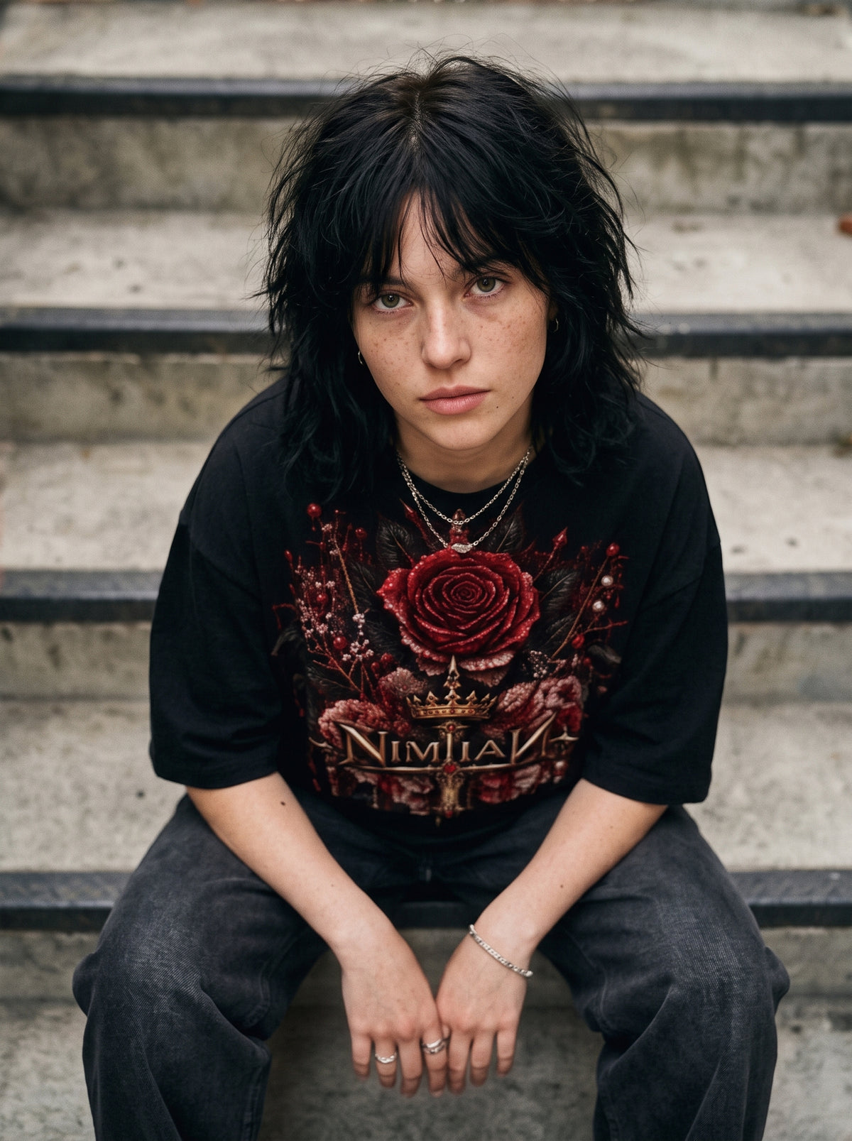 NIMIAN Rosa Imperialis Oversized T-Shirt