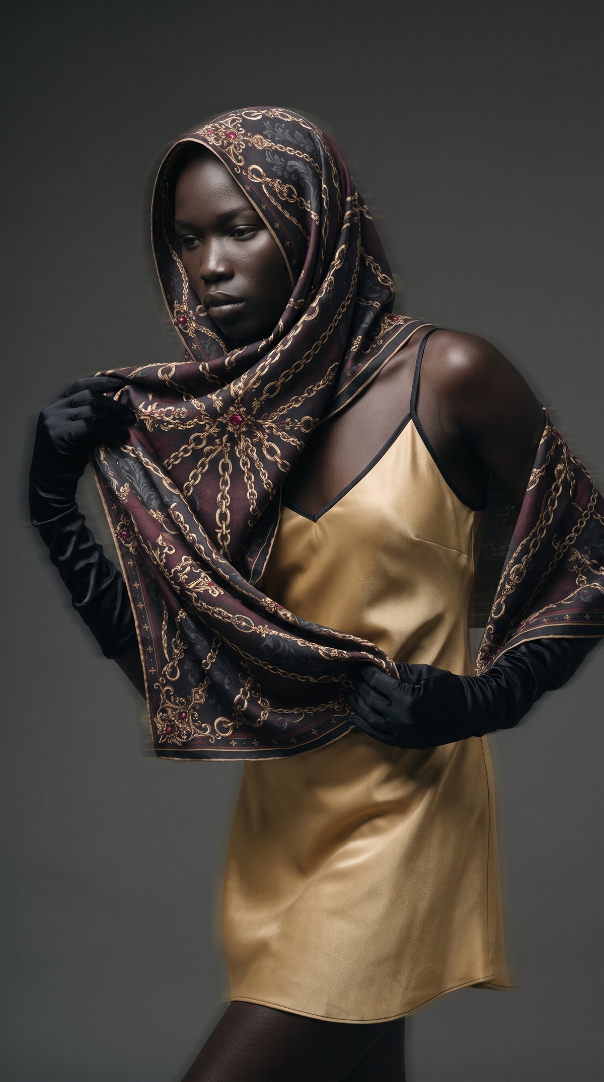 Aurelia Gold Mini Slip Dress