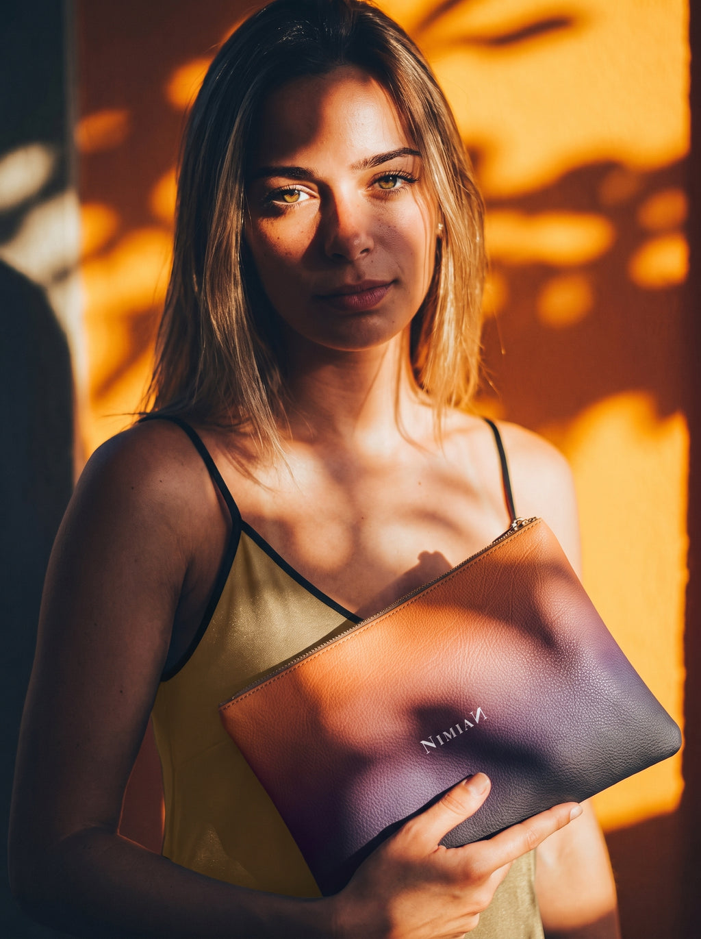 NimiaN Essentia Nappa Leather Clutch