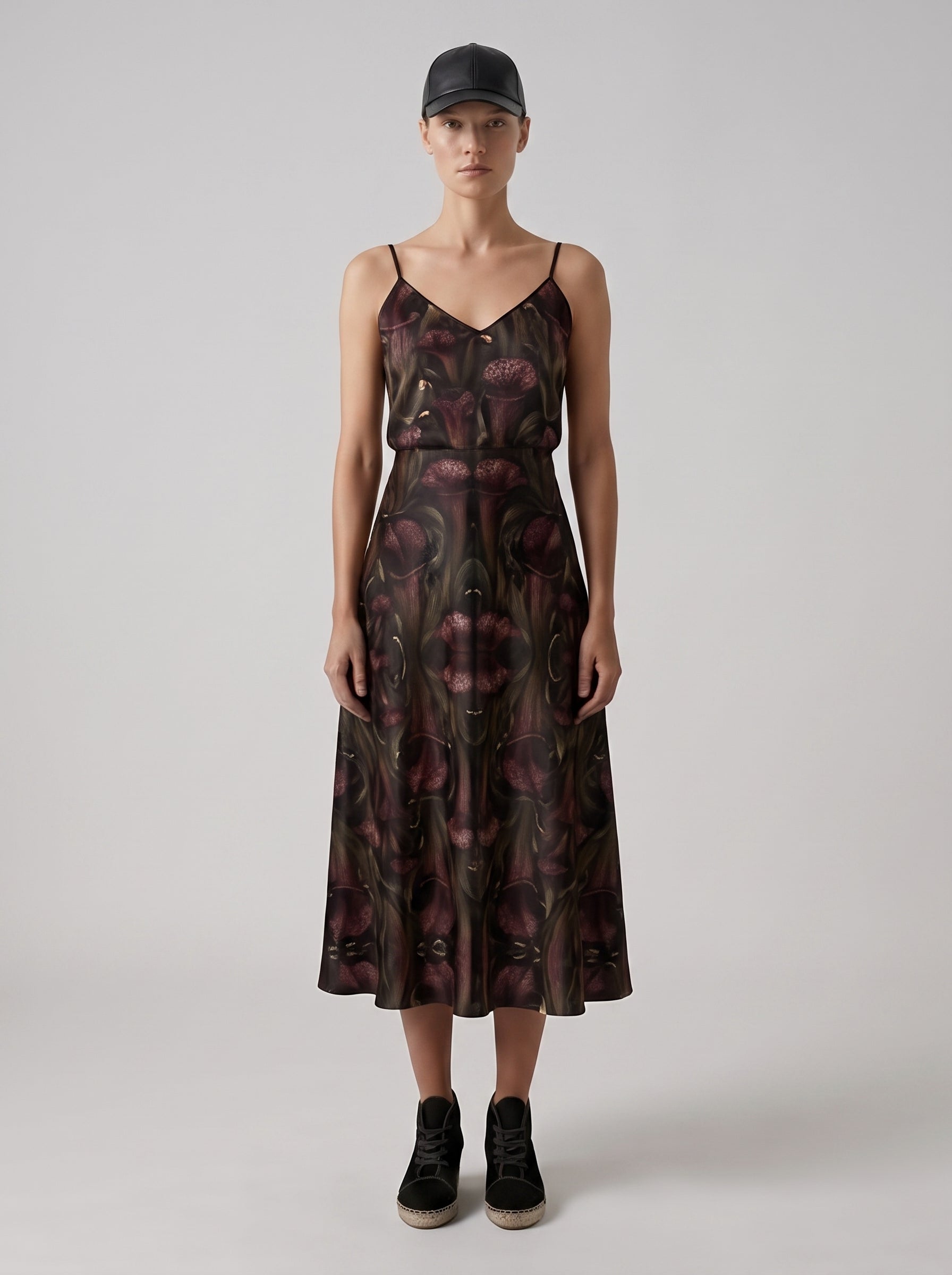 Women’s Midi Skirt Sarracenia Pattern