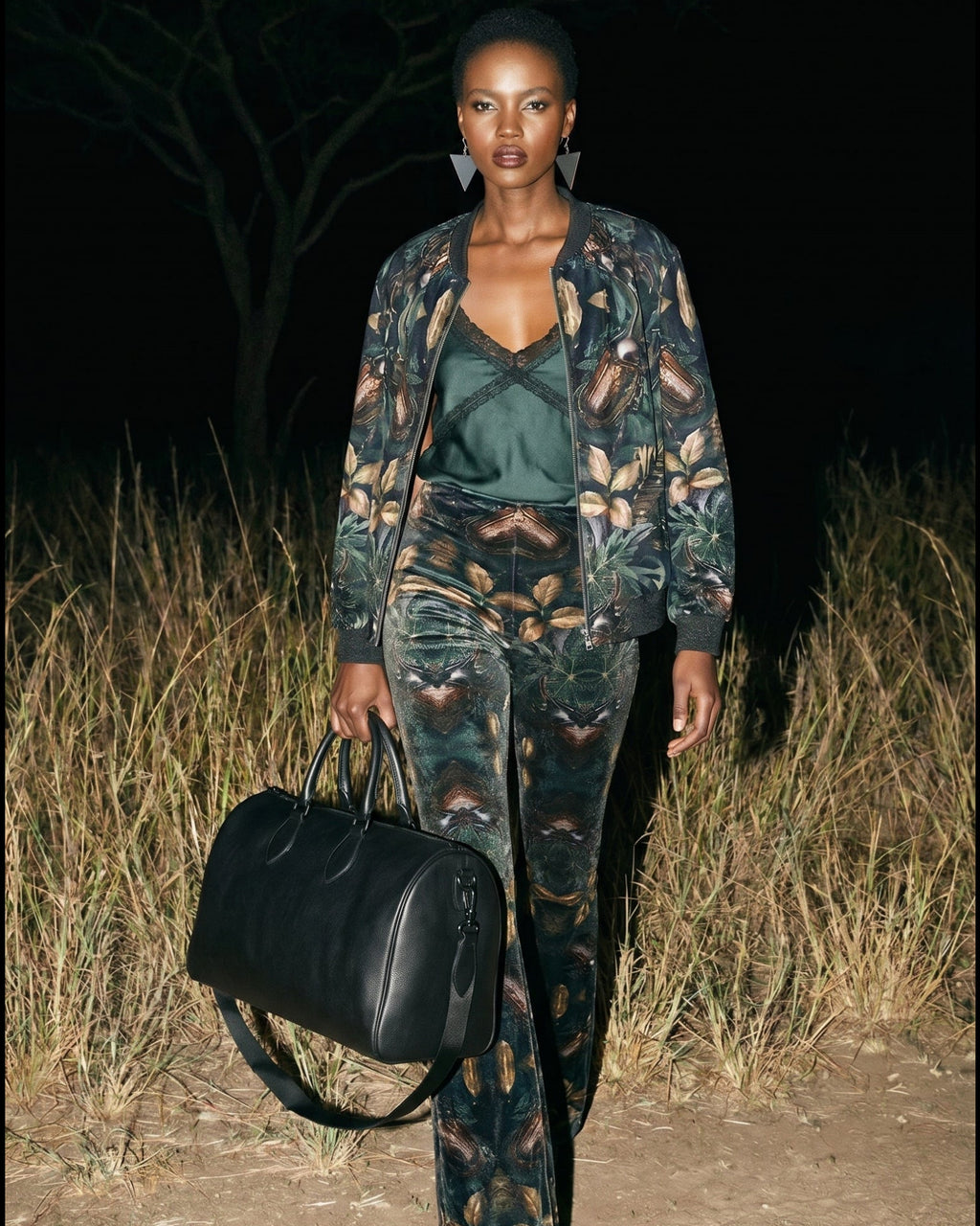 Ladies Bomber Jacket Rhinoceros beetles