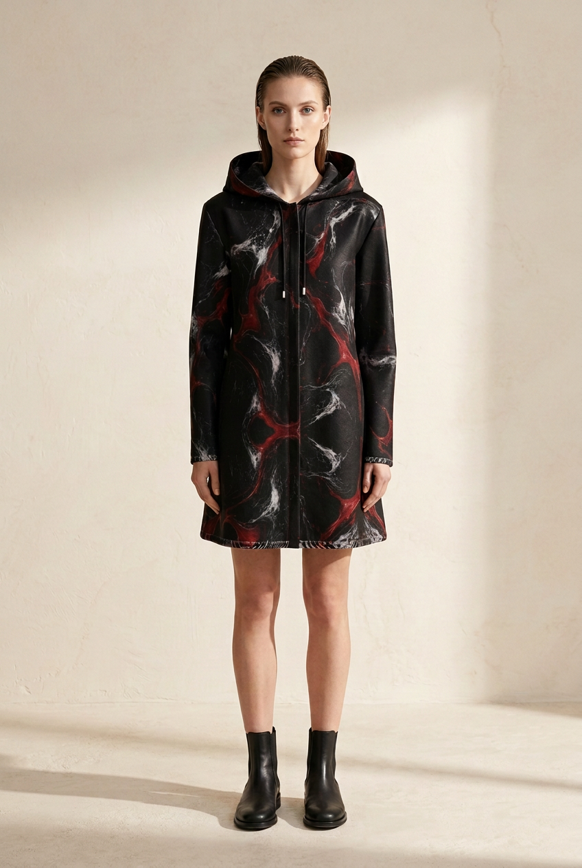 Marmora Noctis Hooded Rain Mac
