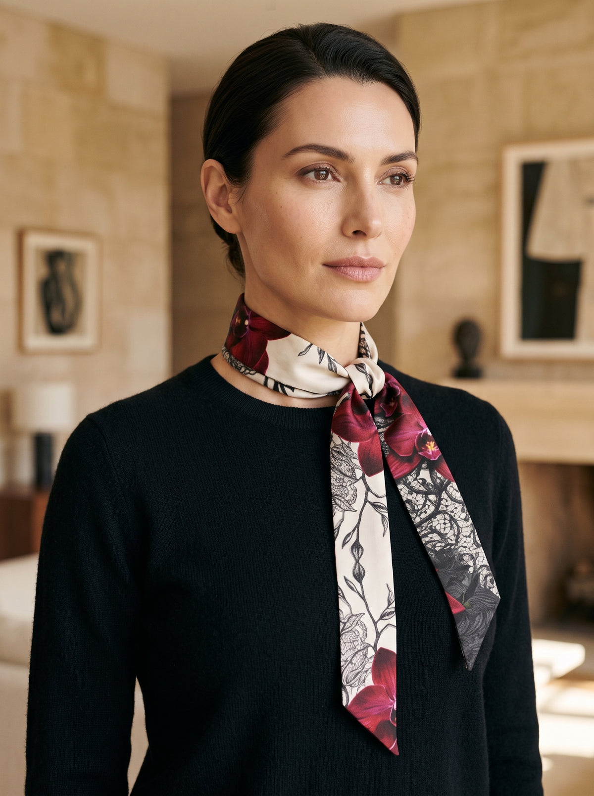NimiaN Geometric Print Hair Scarf
