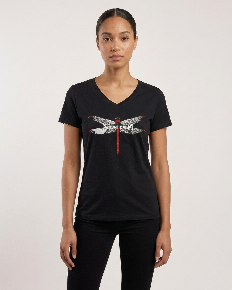Red Dragonfly slim fit Womens T-Shirt