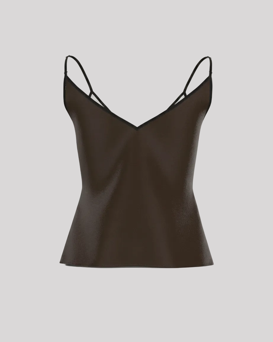 Strappy Camisole Dark Brown
